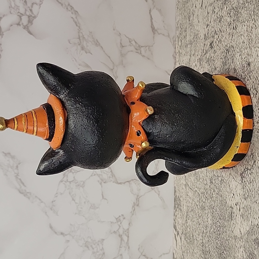 Retro Halloween black cat Statue Decor - Picture 3 of 6